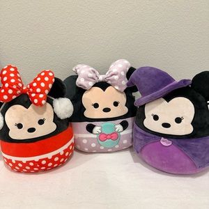 🎁  BUNDLE Trio Minnie Mouse Holiday Edition Squishmallow